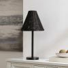 SAFAVIEH Lighting Collection Ricki Black Rattan 24-inch Table Lamp (LED Bulb Included)