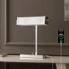 SAFAVIEH Lighting Collection Rylan Polished Nickle 17-inch Table Task Lamp with USB Charging Port (LED Bulb Included)