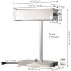 SAFAVIEH Lighting Collection Rylan Polished Nickle 17-inch Table Task Lamp with USB Charging Port (LED Bulb Included)