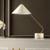 SAFAVIEH Lighting Collection Shields White/Brass 21-inch Table Lamp (LED Bulb Included)