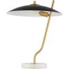 SAFAVIEH Lighting Collection Studio Black/Brass 16-inch Table Lamp (LED Bulb Included)