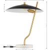 SAFAVIEH Lighting Collection Studio Black/Brass 16-inch Table Lamp (LED Bulb Included)