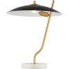 SAFAVIEH Lighting Collection Studio Black/Brass 16-inch Table Lamp (LED Bulb Included)