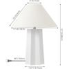 SAFAVIEH Lighting Collection Symone White Resin 22-inch Table Lamp, LED Bulb Included (TBL4599A)