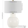 SAFAVIEH Lighting Collection Syra Modern Cream 24-inch Bedroom Living Room Home Office Desk Nightstand Table Lamp (LED Bulb Included)
