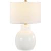 SAFAVIEH Lighting Collection Syra Modern Cream 24-inch Bedroom Living Room Home Office Desk Nightstand Table Lamp (LED Bulb Included)