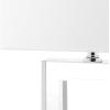 SAFAVIEH Lighting Collection Town Square Modern Square Crystal 21-inch Bedroom Living Room Home Office Desk Nightstand Table Lamp (LED Bulb Included)(Clear/White)