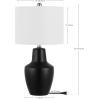 SAFAVIEH Lighting Collection Voetta Black 23-inch Table Lamp (LED Bulb Included)