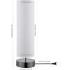 SAFAVIEH Lighting Collection Wick Modern White Cylinder 26-inch Bedroom Living Room Home Office Desk Nightstand Table Lamp (LED Bulb Included)