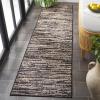 SAFAVIEH Outdoor Area Rug 8×10 – Beach House Collection – Large – Modern Design, Black & Beige, Weather Resistant, Non-Shedding & Easy Cleaning, Ideal for Patio, Backyard, Deck, Dining Space (BHS424Z)(Black/Beige)