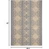 SAFAVIEH Washable Rug Outdoor Beach House Collection – 5’3″ x 7’6″, Cream & Beige, Non-Shedding & Easy to Clean, Ideal for Patio, Backyard, Mudroom (BHS174A)(Blue/Creme)