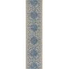 SAFAVIEH Washable Rug Outdoor Beach House Collection – 5’3″ x 7’6″, Cream & Beige, Non-Shedding & Easy to Clean, Ideal for Patio, Backyard, Mudroom (BHS174A)(Cream/Blue)