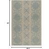 SAFAVIEH Washable Rug Outdoor Beach House Collection – 5’3″ x 7’6″, Cream & Beige, Non-Shedding & Easy to Clean, Ideal for Patio, Backyard, Mudroom (BHS174A)(Cream/Aqua)