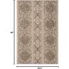 SAFAVIEH Washable Rug Outdoor Beach House Collection – 5’3″ x 7’6″, Cream & Beige, Non-Shedding & Easy to Clean, Ideal for Patio, Backyard, Mudroom (BHS174A)(Cream/Beige)