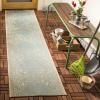 SAFAVIEH Washable Rug Outdoor Beach House Collection – 5’3″ x 7’6″, Cream & Beige, Non-Shedding & Easy to Clean, Ideal for Patio, Backyard, Mudroom (BHS174A)(Cream/Aqua)