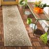 SAFAVIEH Washable Rug Outdoor Beach House Collection – 5’3″ x 7’6″, Cream & Beige, Non-Shedding & Easy to Clean, Ideal for Patio, Backyard, Mudroom (BHS174A)(Cream/Beige)