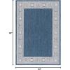 SAFAVIEH Washable Rug Outdoor Beach House Collection – 8′ x 10′, Blue & Ivory, Non-Shedding & Easy to Clean, Ideal for Patio, Backyard, Mudroom (BHS276M)(Blue/Ivory)