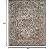 SAFAVIEH Washable Rug Outdoor Courtyard Collection – 8′ x 10′, Slate & Grey, Non-Shedding & Easy Cleaning, Ideal for Patio, Backyard, Mudroom (CYS8763-376)