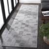 SAFAVIEH Washable Rug Outdoor Milos Collection – 5′ x 7’6″, Beige, Non-Shedding & Easy to Clean, Ideal for Patio, Backyard, Mudroom (MLO108B)(Grey)