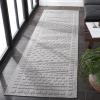 SAFAVIEH Washable Rug Outdoor Milos Collection – 5′ x 7’6″, Beige, Non-Shedding & Easy to Clean, Ideal for Patio, Backyard, Mudroom (MLO110B)(Grey)