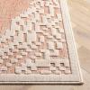 SAFAVIEH Washable Rug Outdoor Milos Collection – 5′ x 7’6″, Rust & Ivory, Non-Shedding & Easy to Clean, Ideal for Patio, Backyard, Mudroom (MLO102P)