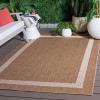 SAFAVIEH Washable Rug Outdoor Sisal Performance Collection – 8′ x 10′, Natural & Ivory, Non-Shedding & Easy to Clean, Ideal for Patio, Backyard, Deck, Mudroom, Poolside (SPF810C)(Natural/Ivory)