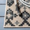 SAFAVIEH Washable Rug Outdoor Veranda Collection – 8′ x 11′, Beige & Grey, Non-Shedding & Easy to Clean, Ideal for Patio, Backyard, Mudroom (VER097-3413)(Beige/Grey)