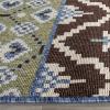SAFAVIEH Washable Rug Outdoor Veranda Collection – 8′ x 11′, Beige & Grey, Non-Shedding & Easy to Clean, Ideal for Patio, Backyard, Mudroom (VER097-3413)(Chocolate/Blue)