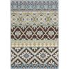 SAFAVIEH Washable Rug Outdoor Veranda Collection – 8′ x 11′, Beige & Grey, Non-Shedding & Easy to Clean, Ideal for Patio, Backyard, Mudroom (VER097-3413)(Chocolate/Blue)