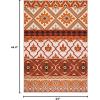 SAFAVIEH Washable Rug Outdoor Veranda Collection – 8′ x 11′, Beige & Grey, Non-Shedding & Easy to Clean, Ideal for Patio, Backyard, Mudroom (VER097-3413)(Red/Beige)