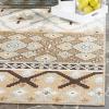 SAFAVIEH Washable Rug Outdoor Veranda Collection – 8′ x 11′, Beige & Grey, Non-Shedding & Easy to Clean, Ideal for Patio, Backyard, Mudroom (VER097-3413)(Red/Beige)
