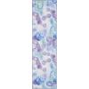 SAFAVIEH Washable Rug Paint Brush Collection – 6’7″ Square, Blue & Lavender, Slip Resistant & Easy to Clean, Ideal for Living Room, Bedroom, Nursery, Kids Playroom, Dining Space (PTB120C)(Blue/Lavender)