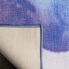 SAFAVIEH Washable Rug Paint Brush Collection – 6’7″ Square, Blue & Lavender, Slip Resistant & Easy to Clean, Ideal for Living Room, Bedroom, Nursery, Kids Playroom, Dining Space (PTB120C)(Blue/Lavender)
