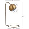 Safavieh Lighting Collection Bartolo Brass Gold 22-inch Bedroom Living Room Home Office Desk Dorm Study Nightstand Task Table Lamp (LED Bulb Included)(Brass)