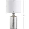 Safavieh Lighting Collection Danaris Silver/ Ivory 19-inch Bedroom Living Room Home Office Desk Nightstand Table Lamp (LED Bulb Included)