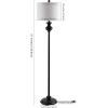 Safavieh Lighting Collection Erlan Antique Black 61-inch Floor Lamp (LED Bulb Included)(Black)