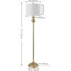 Safavieh Lighting Collection Erlan Antique Black 61-inch Floor Lamp (LED Bulb Included)(Gold)