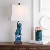 Safavieh Lighting Collection Foo Dog Blue Table Lamp, Set of 2(Blue – Set of 2)