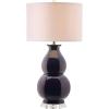 Safavieh Lighting Collection Juniper Navy White and Navy Base Table Lamp(Navy)