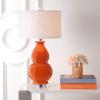 Safavieh Lighting Collection Juniper Navy White and Navy Base Table Lamp(Orange)