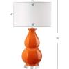 Safavieh Lighting Collection Juniper Navy White and Navy Base Table Lamp(Orange)