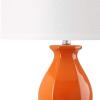 Safavieh Lighting Collection Juniper Navy White and Navy Base Table Lamp(Orange)