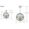 Safavieh Lighting Collection Lalita Cage Blue Chandelier
