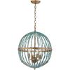 Safavieh Lighting Collection Lalita Cage Blue Chandelier