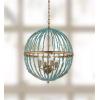 Safavieh Lighting Collection Lalita Cage Blue Chandelier