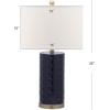 Safavieh Lighting Collection Roxanne Navy Table Lamp, Set of 2(Navy – Set of 2)