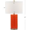 Safavieh Lighting Collection Roxanne Navy Table Lamp, Set of 2(Orange – Set of 2)