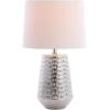 Safavieh Lighting Collection Stark Plated Silver 28-inch Bedroom Living Room Home Office Desk Nightstand Table Lamp (LED Bulb Included)(Silver)