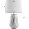 Safavieh Lighting Collection Stark Plated Silver 28-inch Bedroom Living Room Home Office Desk Nightstand Table Lamp (LED Bulb Included)(Silver)