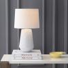 Safavieh Lighting Collection Stark Plated Silver 28-inch Bedroom Living Room Home Office Desk Nightstand Table Lamp (LED Bulb Included)(White – with USB)